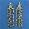 Indo Western Long Earring with Mehndi Plating