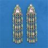 Indo Western Long Earring with Mehndi Plating