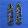 Indo Western Long Earring with Black Plating