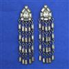 Indo Western Long Earring with Black Plating