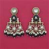 Indo Western Long Earring with Mehndi Plating