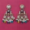 Indo Western Long Earring with Mehndi Plating