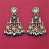 Indo Western Long Earring with Mehndi Plating