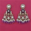 Indo Western Long Earring with Mehndi Plating