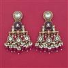 Indo Western Long Earring with Mehndi Plating