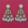 Indo Western Long Earring with Mehndi Plating