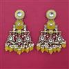 Indo Western Long Earring with Mehndi Plating
