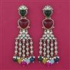 Indo Western Long Earring with Mehndi Plating