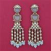 Indo Western Long Earring with Mehndi Plating