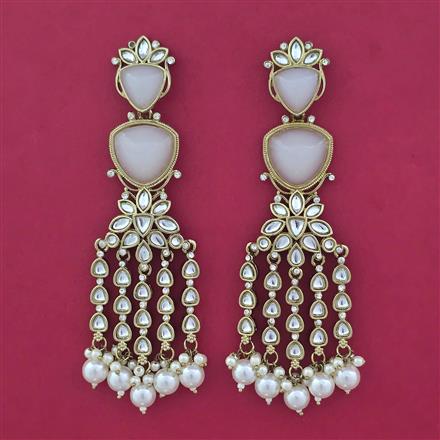 Indo Western Long Earring with Mehndi Plating
