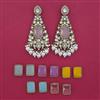 Indo Western Changeable Earring with Mehndi Plating