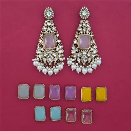 Indo Western Changeable Earring with Mehndi Plating