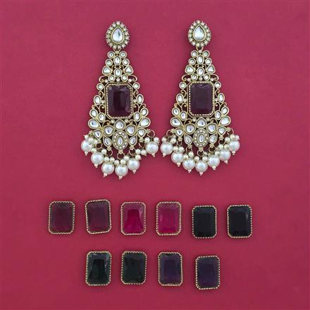 Indo Western Changeable Earring with Mehndi Plating