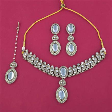 Indo Western Classic Necklace with Mehndi Plating
