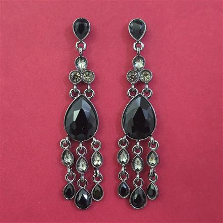 Indo Western Classic Earring with Black Plating