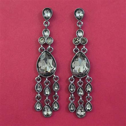 Indo Western Classic Earring with Black Plating