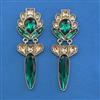 Indo Western Long Earring with Mehndi Plating