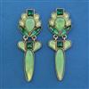 Indo Western Long Earring with Mehndi Plating