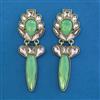 Indo Western Long Earring with Mehndi Plating