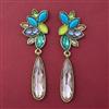 Indo Western Long Earring with Mehndi Plating