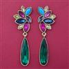 Indo Western Long Earring with Mehndi Plating