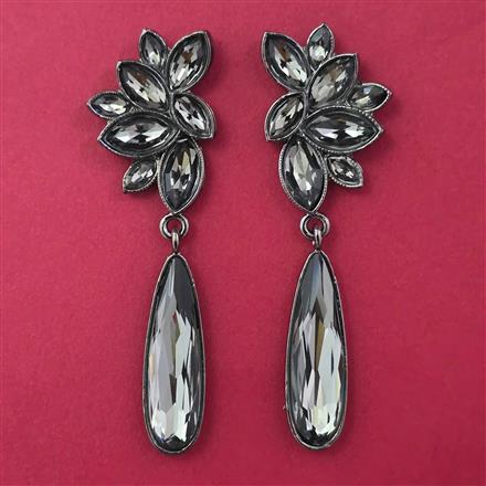 Indo Western Classic Earring with Black Plating