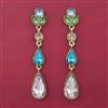Indo Western Long Earring with Mehndi Plating