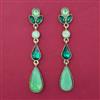 Indo Western Long Earring with Mehndi Plating