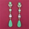 Indo Western Long Earring with Mehndi Plating