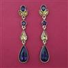 Indo Western Long Earring with Mehndi Plating