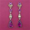 Indo Western Long Earring with Mehndi Plating
