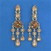 Indo Western Long Earring with Mehndi Plating