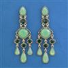 Indo Western Long Earring with Mehndi Plating