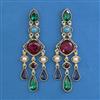 Indo Western Long Earring with Mehndi Plating