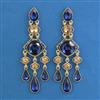 Indo Western Long Earring with Mehndi Plating