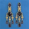 Indo Western Long Earring with Mehndi Plating