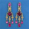 Indo Western Long Earring with Mehndi Plating