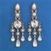 Indo Western Long Earring with Mehndi Plating