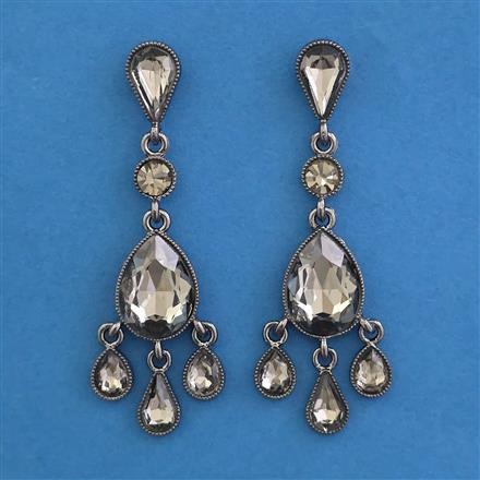 Indo Western Classic Earring with Black Plating