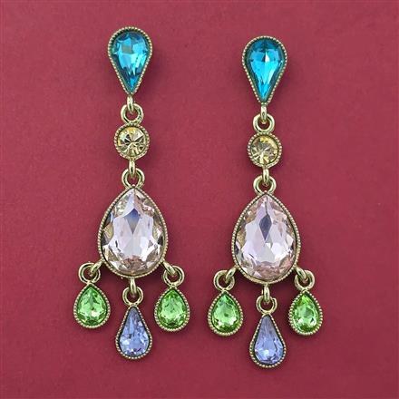 Indo Western Classic Earring with Mehndi Plating