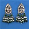 Indo Western Pearl Earring with Mehndi Plating