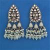 Indo Western Pearl Earring with Mehndi Plating