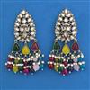 Indo Western Pearl Earring with Mehndi Plating