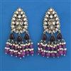 Indo Western Pearl Earring with Mehndi Plating