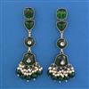 Indo Western Pearl Earring with Mehndi Plating