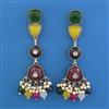 Indo Western Pearl Earring with Mehndi Plating