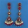 Indo Western Pearl Earring with Mehndi Plating