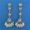 Indo Western Pearl Earring with Mehndi Plating
