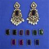Indo Western Changeable Earring with Mehndi Plating