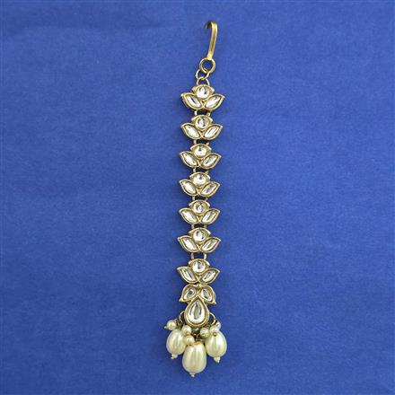 Indo Western Pearl Tikka with Mehndi Plating
